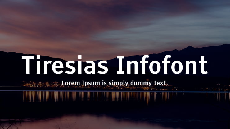 Tiresias Infofont Font Family