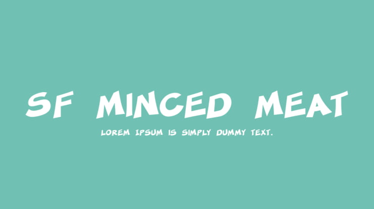 SF Minced Meat Font Family