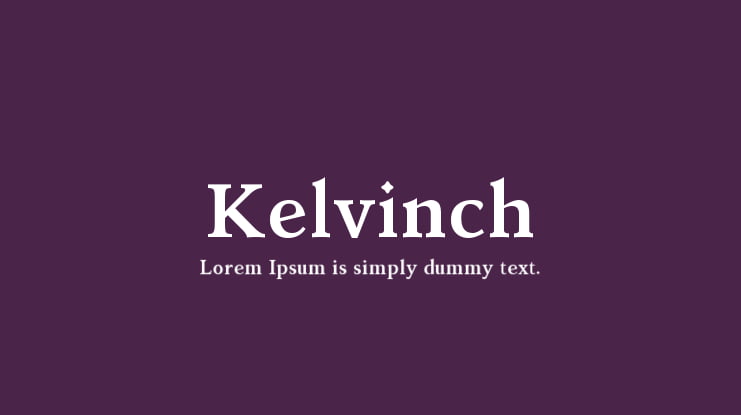 Kelvinch Font Family