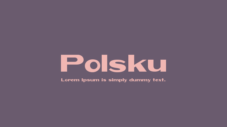 Polsku Font