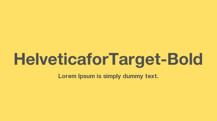 HelveticaforTarget-Bold Font Family