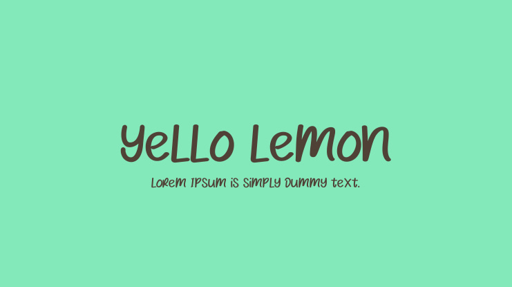 Yello Lemon Font