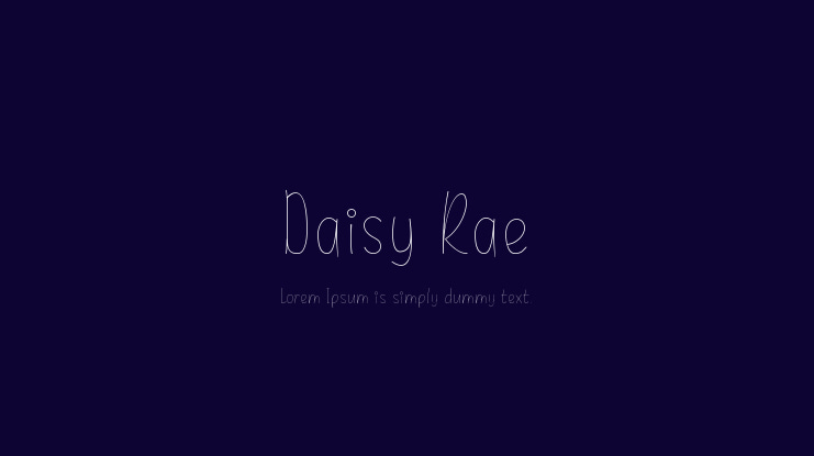 Daisy Rae Font