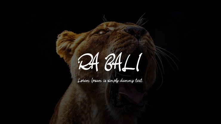 RA BALI Font