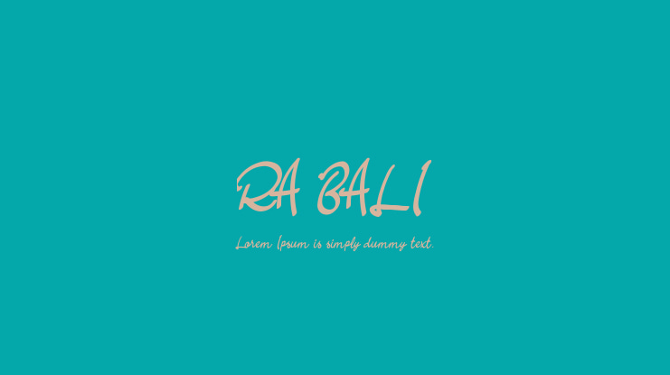 RA BALI Font