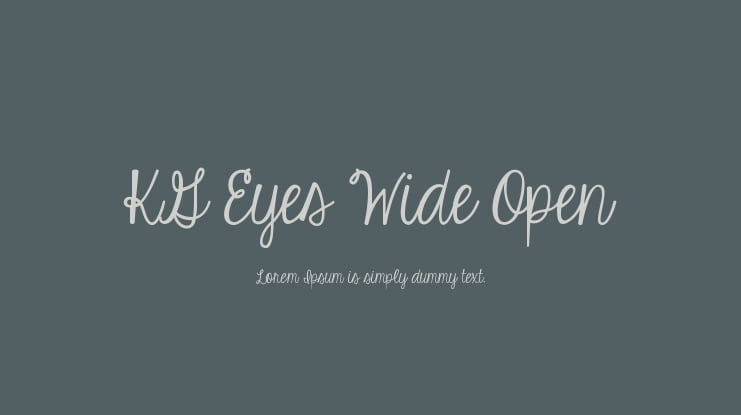 KG Eyes Wide Open Font