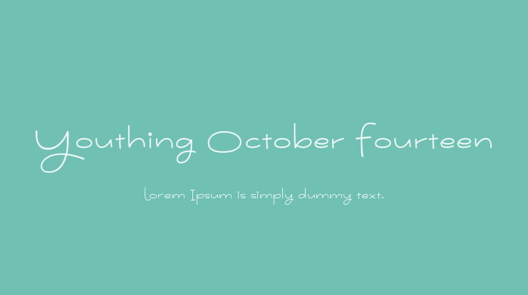Youthing October Fourteen Font Family