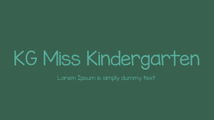 KG Miss Kindergarten Font