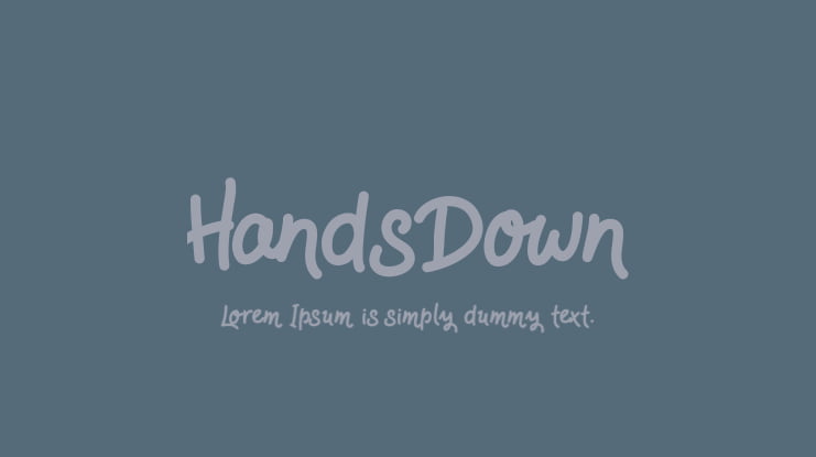 HandsDown Font