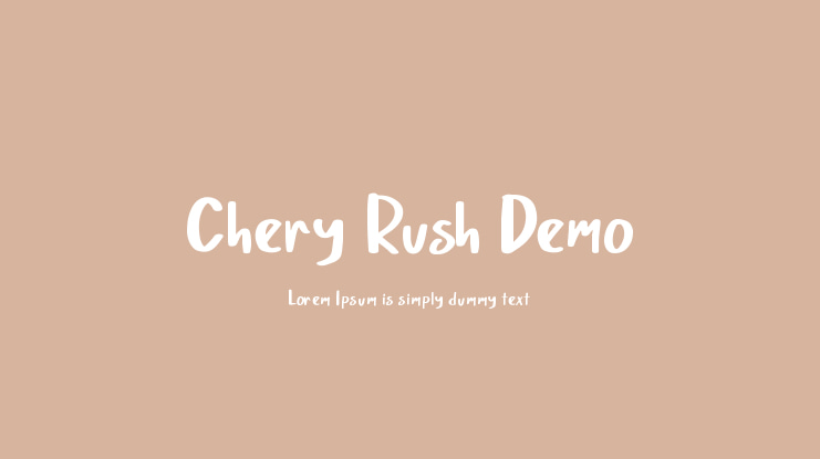 Chery Rush Demo Font
