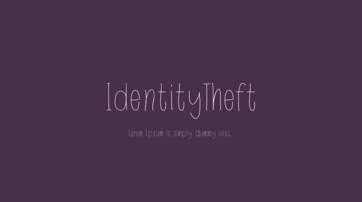IdentityTheft Font