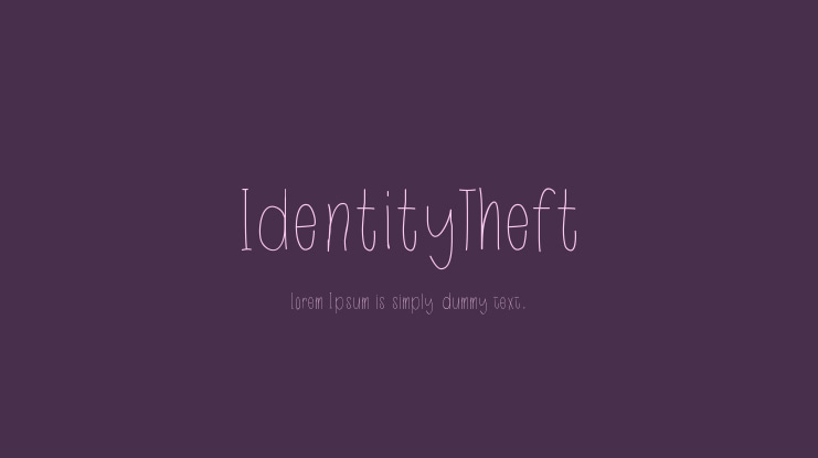 IdentityTheft Font