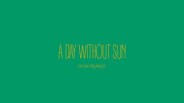 A DAY WITHOUT SUN Font