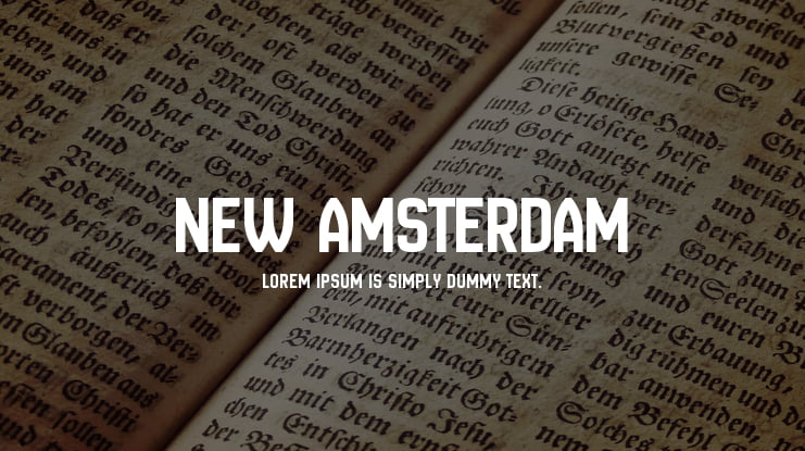 New Amsterdam Font Family