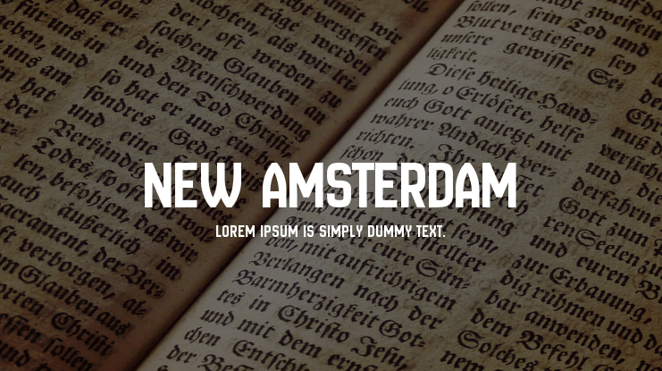 New Amsterdam Font Family