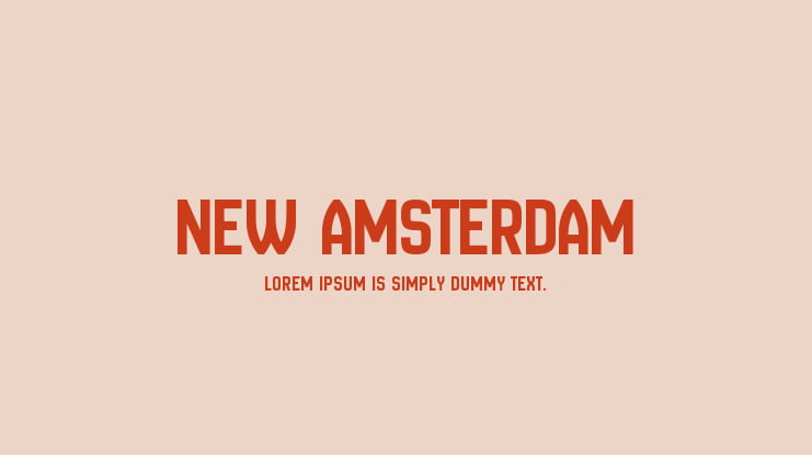 New Amsterdam Font Family