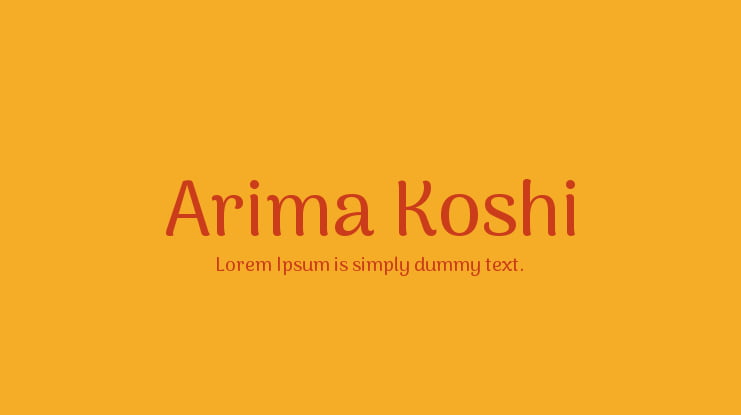 Arima Koshi Font Family