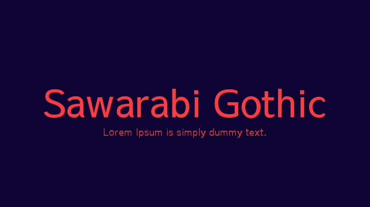 Sawarabi Gothic Font Family