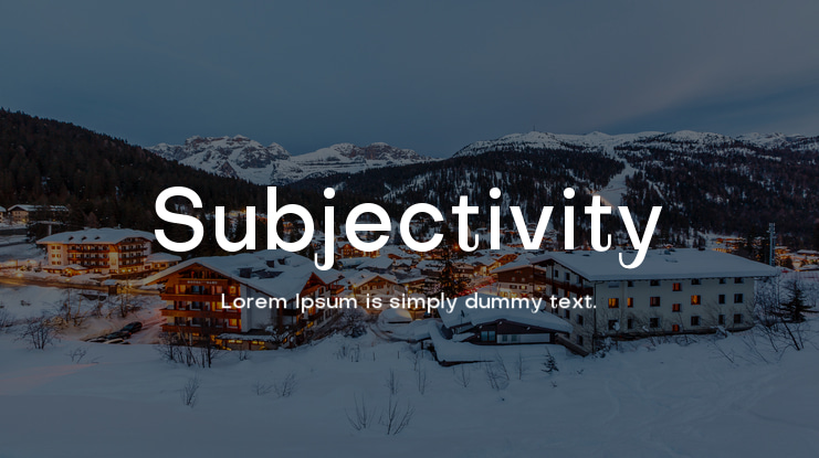 Subjectivity Font Family