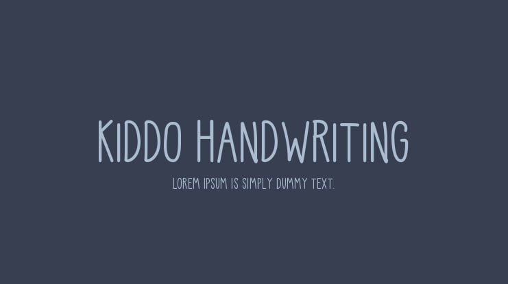 Kiddo Handwriting Font