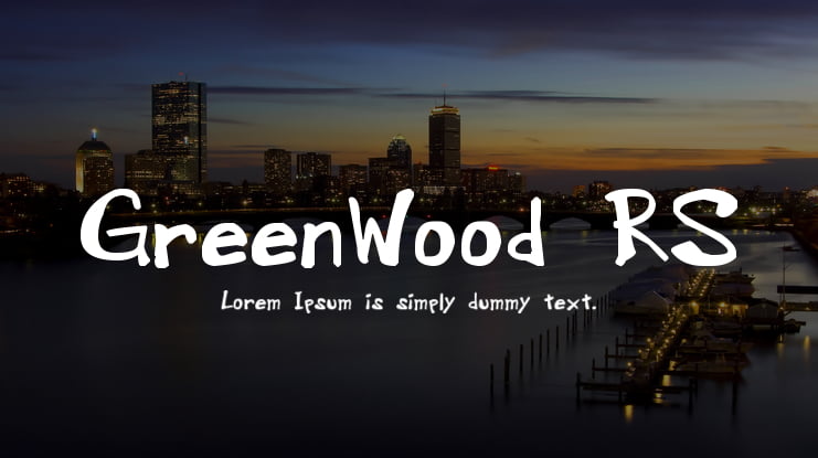 GreenWood RS Font