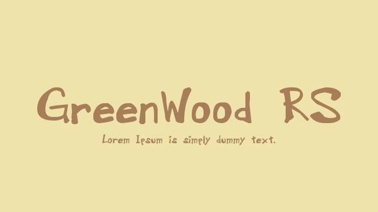 GreenWood RS Font