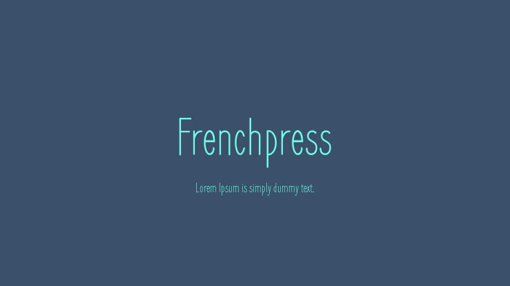 Frenchpress Font