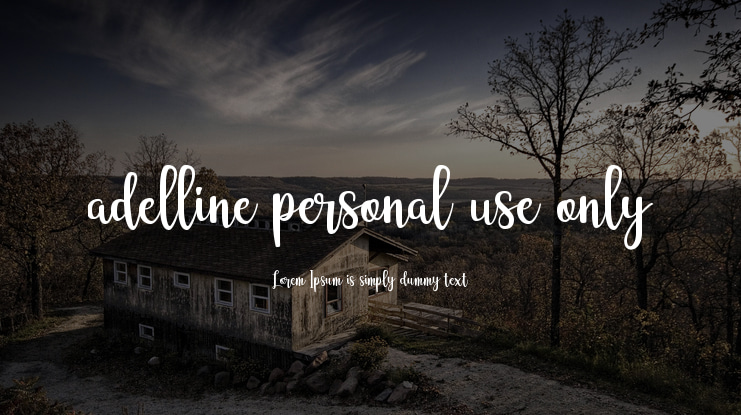 adelline personal use only Font