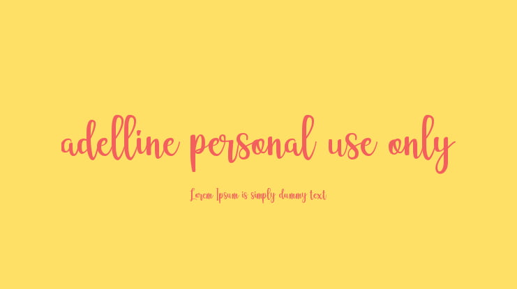 adelline personal use only Font