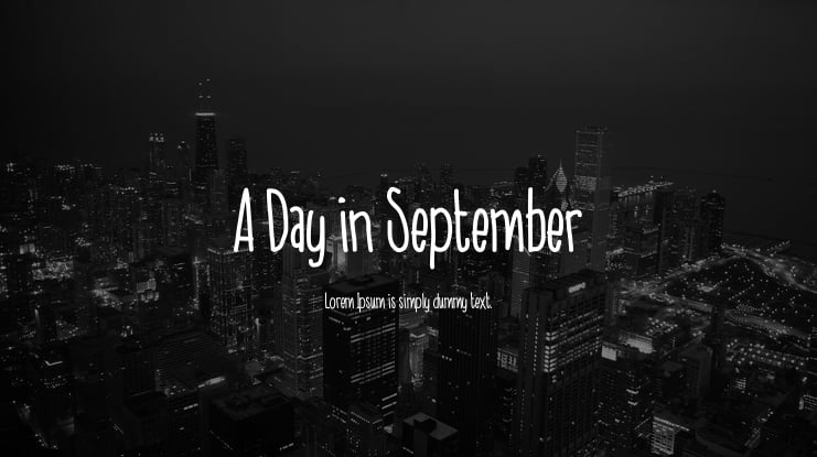 A Day in September Font