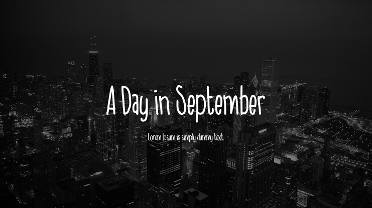 A Day in September Font