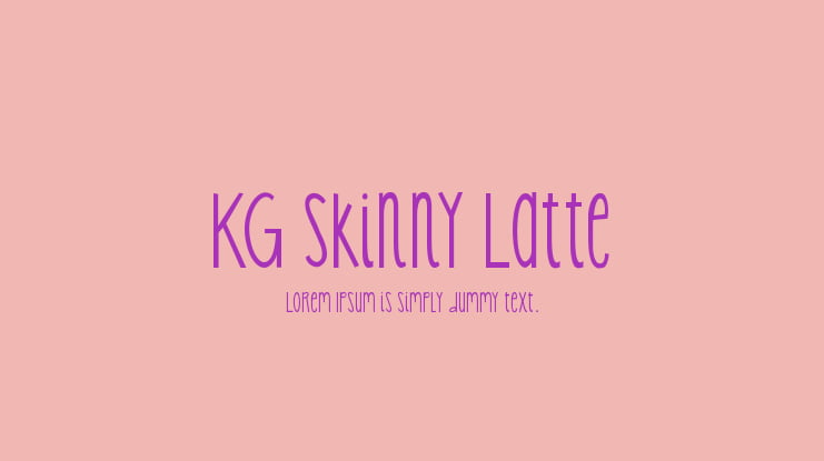 KG Skinny Latte Font