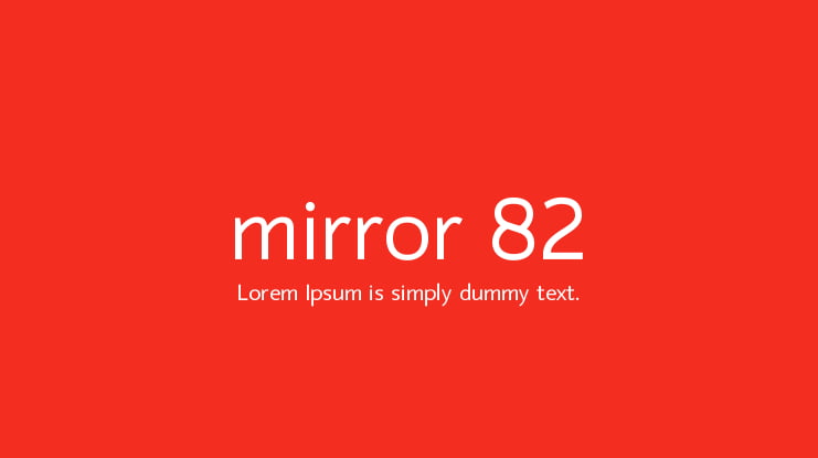 mirror 82 Font