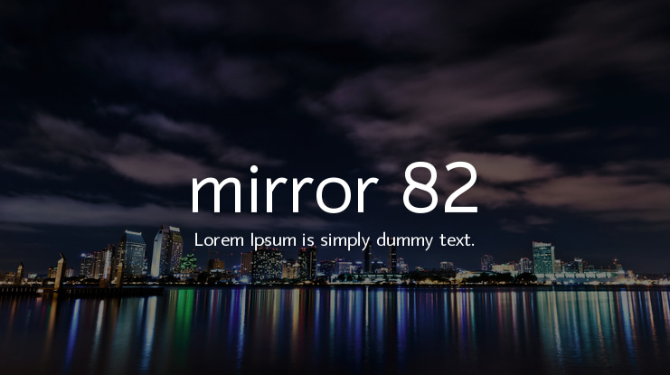 mirror 82 Font