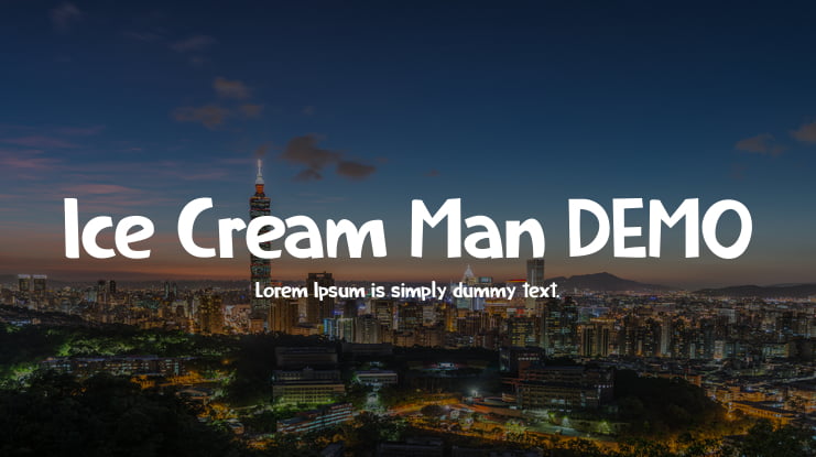 Ice Cream Man DEMO Font