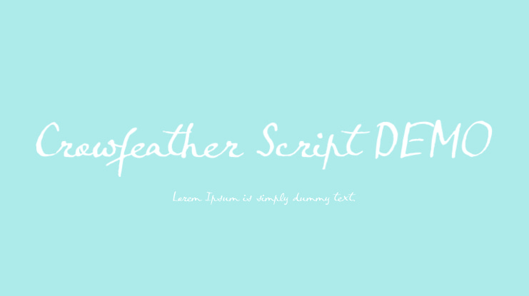 Crowfeather Script DEMO Font