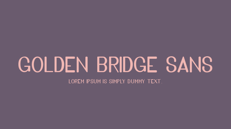 Golden Bridge Sans Font Family
