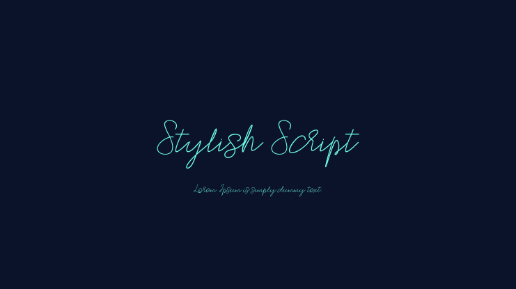 Stylish Script Font Family