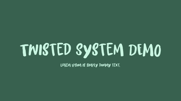 Twisted System DEMO Font