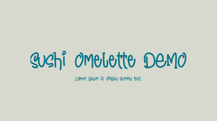 Sushi Omelette DEMO Font