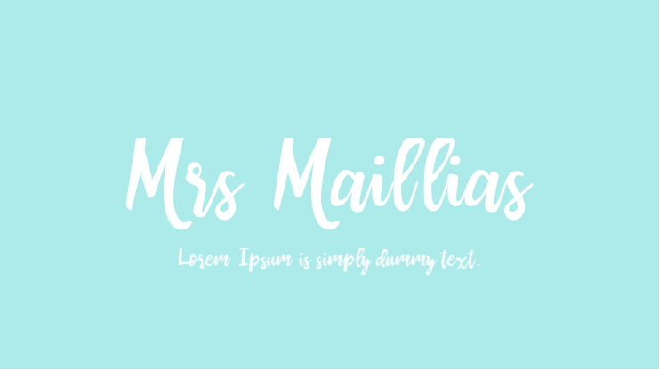 Mrs Maillias Font