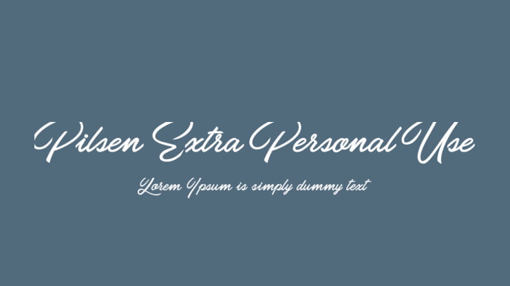 Pilsen Extra Personal Use Font