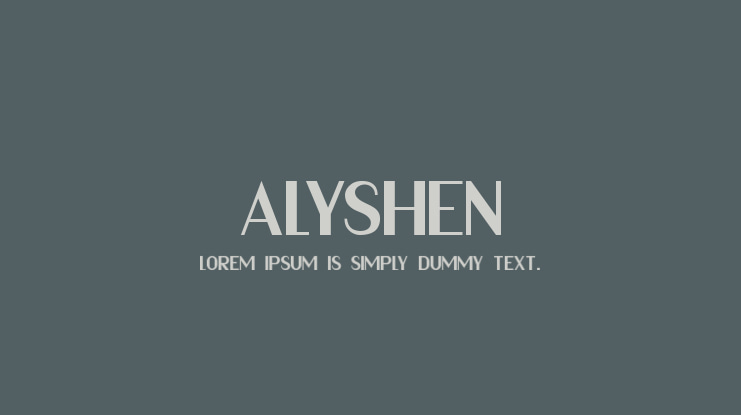 ALYSHEN Font