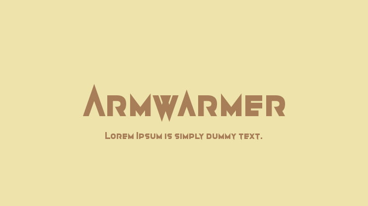 Armwarmer Font