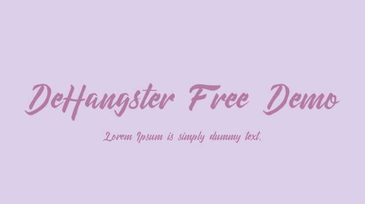 DeHangster Free Demo Font Family