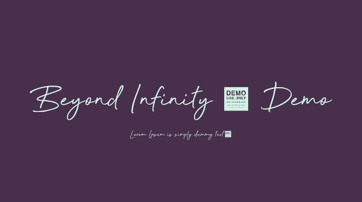 Beyond Infinity - Demo Font