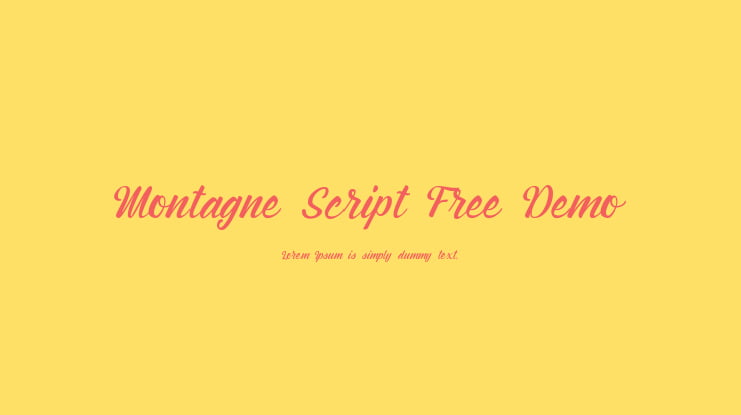 Montagne Script Free Demo Font Family