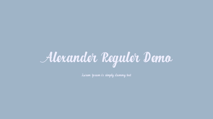 Alexander Reguler Demo Font