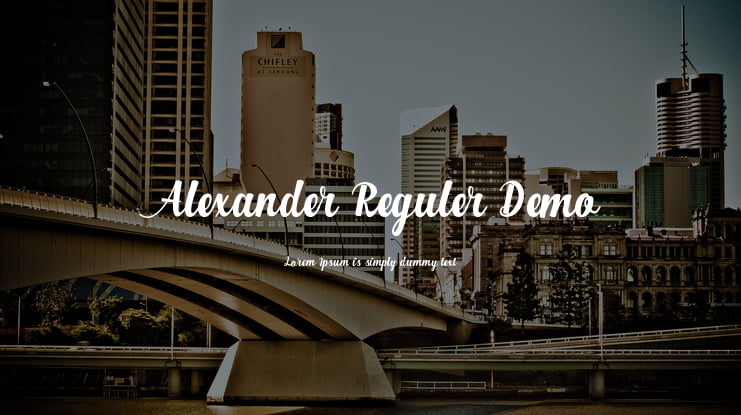 Alexander Reguler Demo Font