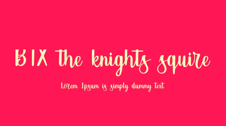 BTX-the-knights-squire Font